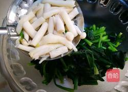 菠菜拌牡蛎的做法图解3