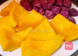 南瓜紫薯糯米饼的做法图解3