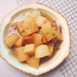 冬日御寒之白萝卜炖五花肉的做法[图]