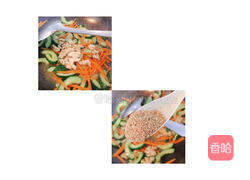 红绿配炒核桃的做法图解7