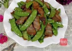 荷兰豆炒腊肉的做法图解7