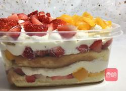 草莓芒果双拼盒子蛋糕的做法图解22