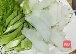 香肠炒棒菜 的做法图解4