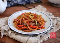 洋葱辣椒炒肉皮的做法图解14