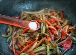 洋葱辣椒炒肉皮的做法图解11