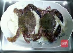 石头蟹蒸豆花的做法图解2