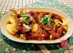 石头蟹蒸豆花的做法图解4