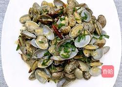 鲁菜大师蒋家常菜爆炒香辣花蛤的做法图解4