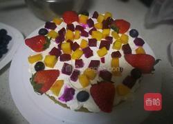 抹茶水果裸蛋糕的做法图解7