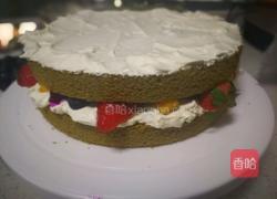 抹茶水果裸蛋糕的做法图解8