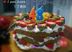 抹茶水果裸蛋糕的做法图解11