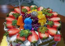 抹茶水果裸蛋糕的做法图解13