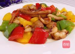 彩椒鱿鱼的做法图解1