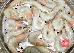 芥末蒜汁虾的做法图解1