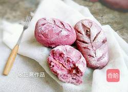 蔓越莓麻薯馅紫薯软欧的做法图解16
