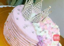 少女心皇冠蛋糕（6寸）的做法图解1