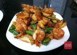 葱爆虾的做法图解9