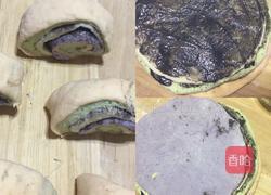 彩色小馒头、黑芝麻花生酱花卷的做法图解12