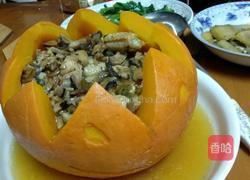 香菇鸡翅南瓜盅的做法图解7