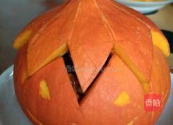 香菇鸡翅南瓜盅的做法图解5