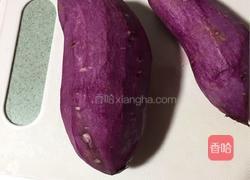 紫薯芝麻饼的做法图解1