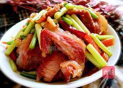 蒜薹炒腊肉的做法图解8