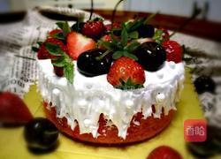 草莓流心红丝绒裸蛋糕的做法图解1