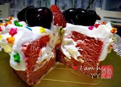 草莓流心红丝绒裸蛋糕的做法图解17