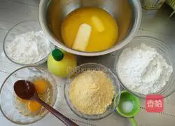 Illustration of how to make cornmeal cookies 1