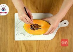 养颜桃胶木瓜盅的做法图解3