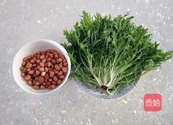 凉拌陈醋苦菊花生米的做法图解2