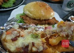 芝士培根焗红薯的做法图解9