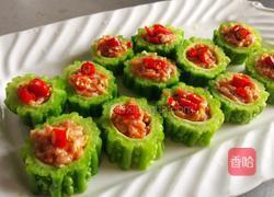 蒜蓉苦瓜塞肉的做法图解3