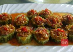 蒜蓉苦瓜塞肉的做法图解5