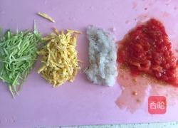 虾仁蛋饼面的做法图解3