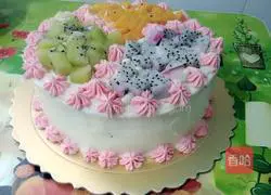 Fruit Cream Cake Recipe Illustration 11