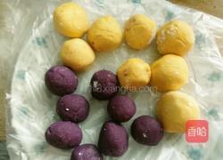 南瓜紫薯椰蓉球的做法图解6