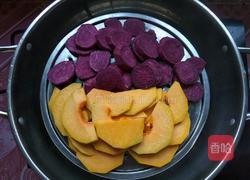 紫薯南瓜花卷的做法图解4