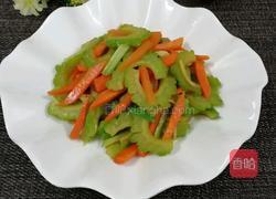 红罗卜清炒苦瓜的做法图解9