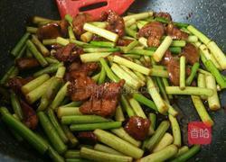 蒜苔炒肉的做法图解10