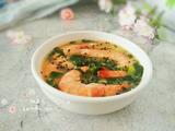 莴苣叶鲜虾米汤