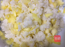 菠萝新吃法~果单皮糯米菠萝饭的做法图解10