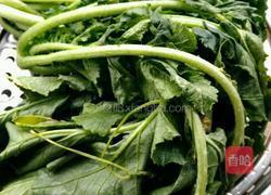 肉沫萝卜叶的做法图解1