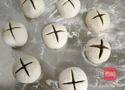 菠萝馅开口笑双色馒头的做法图解6