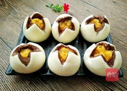 菠萝馅开口笑双色馒头的做法图解10