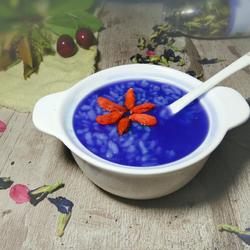 蓝蝴蝶米粥的做法[图]