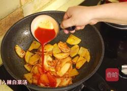 韩式辣白菜炒土豆片的做法图解5
