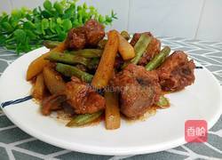 豆角土豆炖排骨的做法图解1