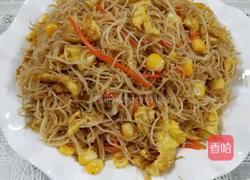 玉米鸡蛋炒米粉的做法图解6