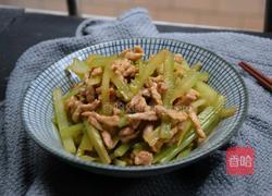 西芹炒肉丝的做法图解9